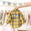 Boys Long Sleeve Plaid Button-Up Shirt for Spring and Autumn