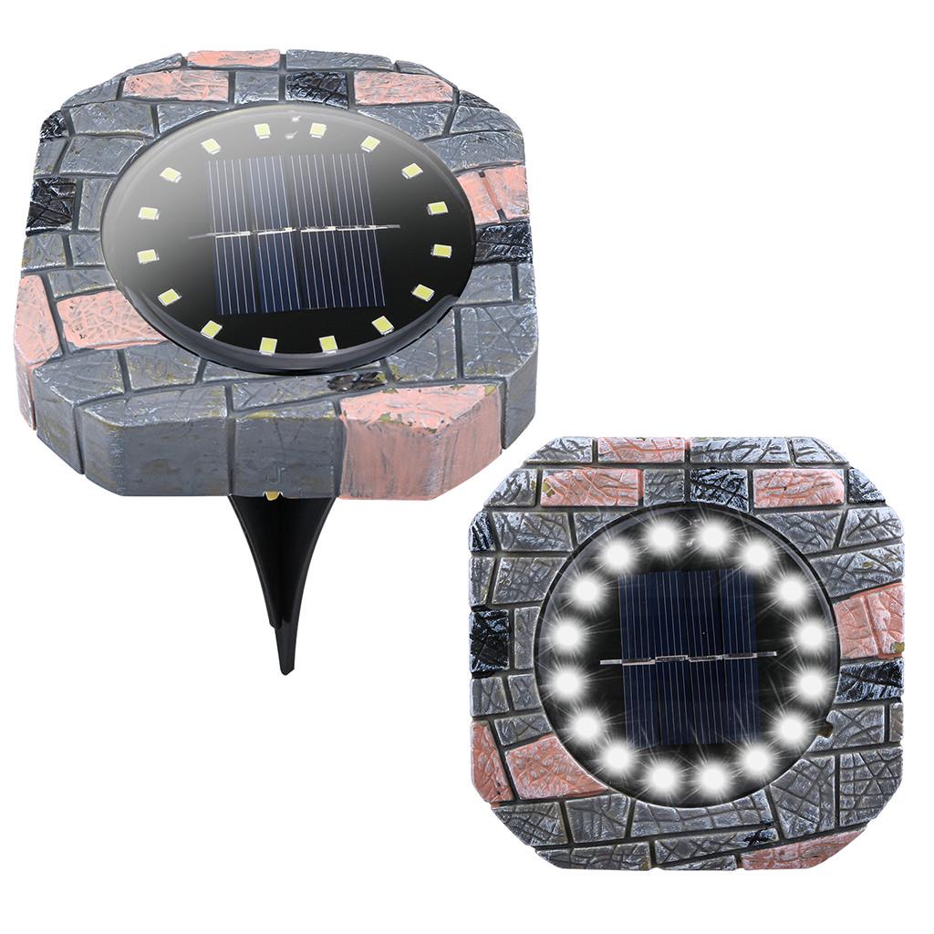 1PC LEDSolarLightsUndergroundBuriedGardenRoadwayOutdoorWallLamp,16