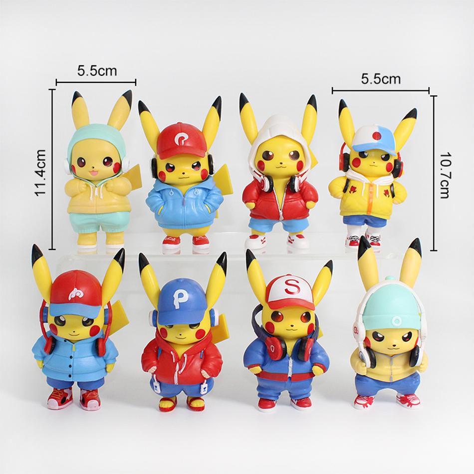 New Pocket Monsters Cartoon Movie Anime Character Pikachu Gengar Mewtwo Gurado Action Model Toy Blind Box Random Trendy Mystery Surprise Collectible