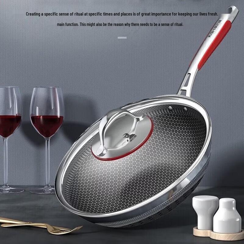 

KBH 32cm Honeycomb 316L Stainless Steel Non-stick Wok
