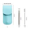 304 Stainless Steel Foldable Telescopic Straw with Brush - Outdoor Gift Tableware