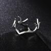 Skyrim Deer Antler Finger Ring Stainless Steel Gold Color Supernatural Amulet Hunter Fashion Gift For Man Woman Jewelry