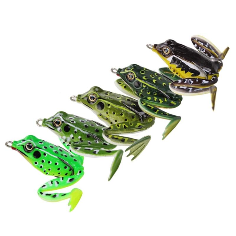 Artificial Frogs Baits for Saltwater Fishing 5cm Frogs Crankbait Lures Topwater Frogs Lures Swimbait with Hook