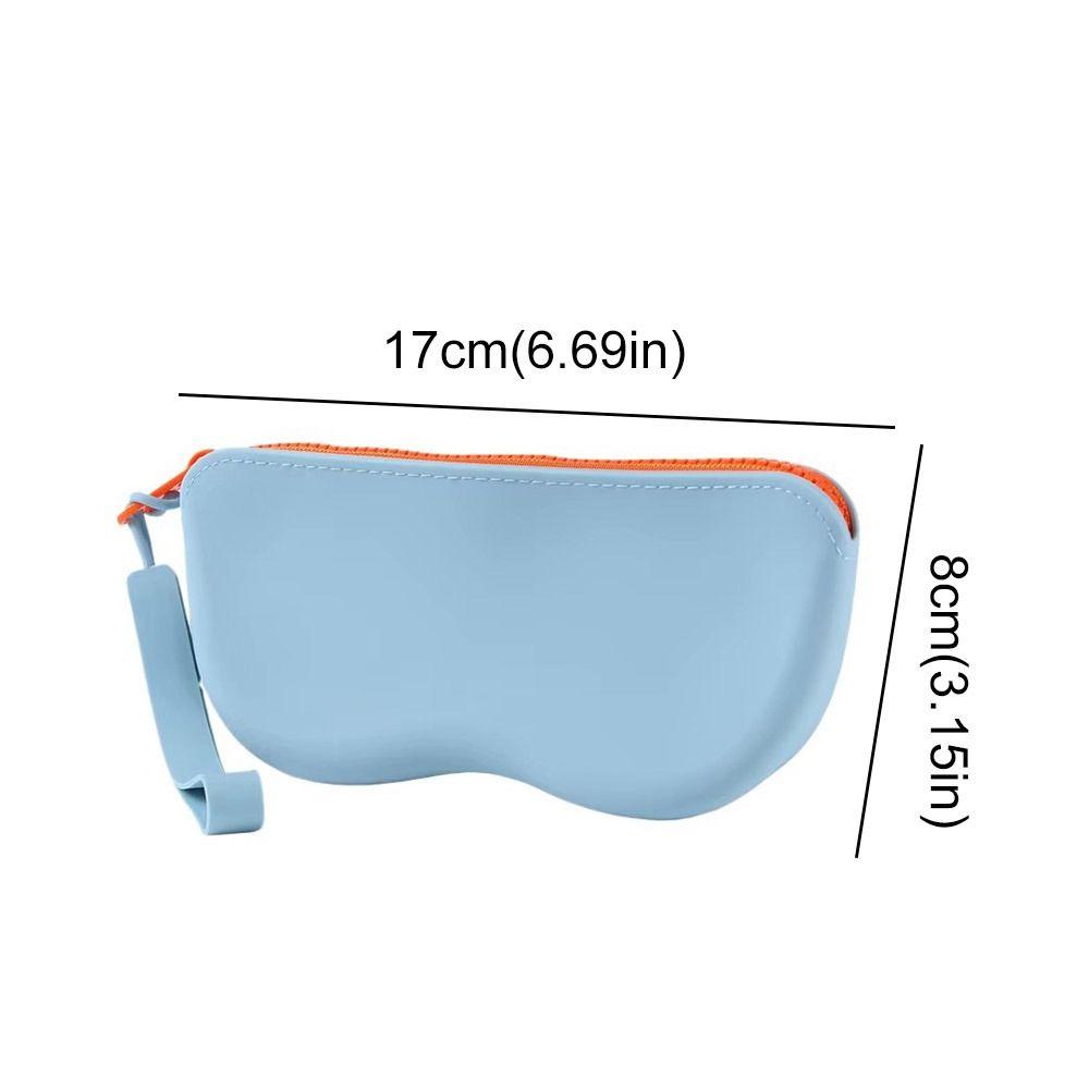 Waterproof Silicone Glasses Bag Lightweight Travel Silicone Eyeglasses Case Candy Color Outdoor Sunglasses Storage Pouch