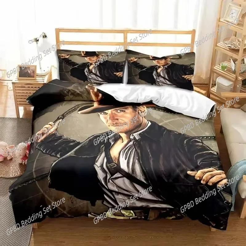 Indiana Jones The Dial of Destiny Stylish 3D NEW Duvet Cover Pillowcase Bedding Set Adult Boy Girl Bedroom Single Double Large