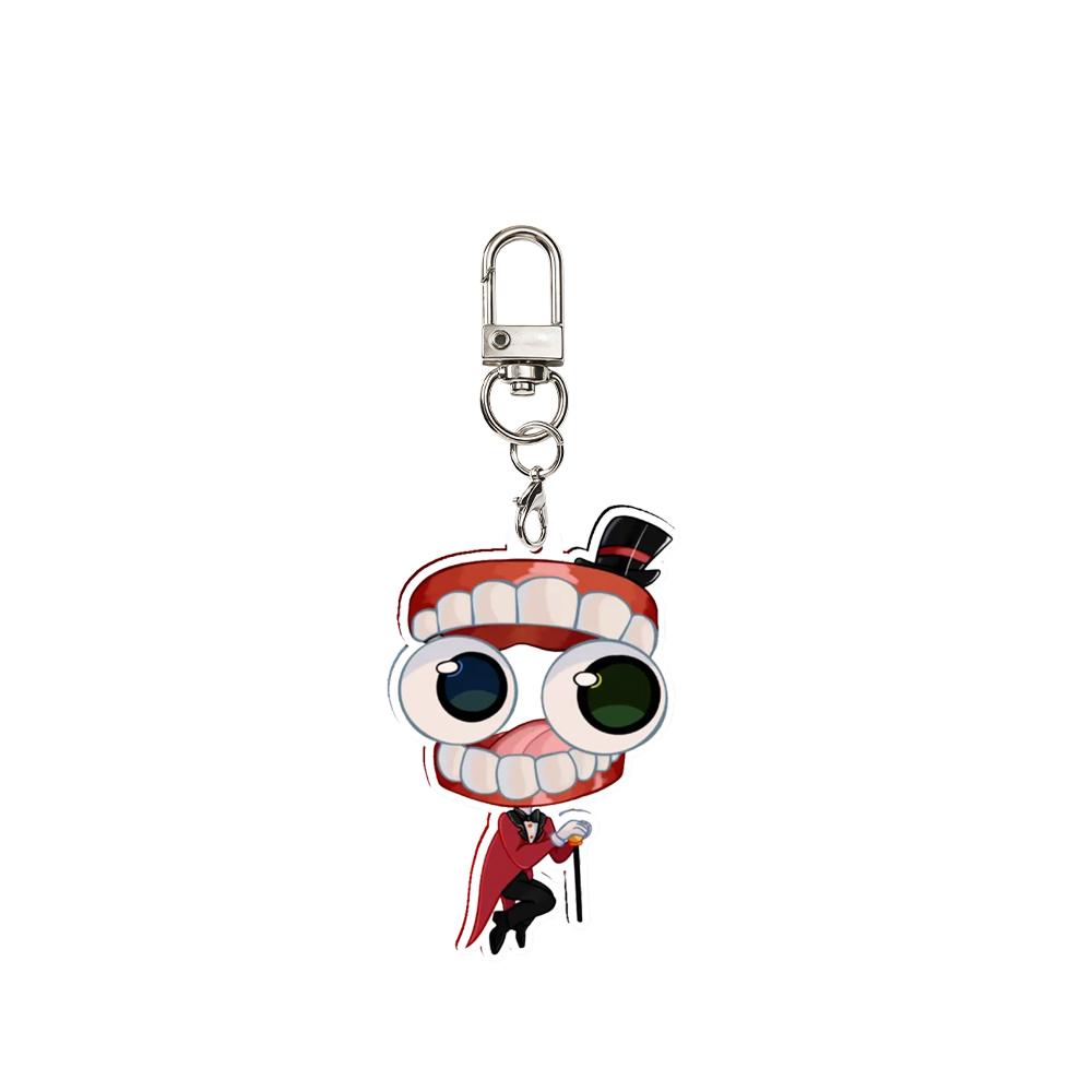 Para TADC Pomni Jax Caine Kinger Zooble Gangle Ragatha Anime Periférico Desenho Animado Acrílico Chaveiro Criatividade Acessórios de Mochila