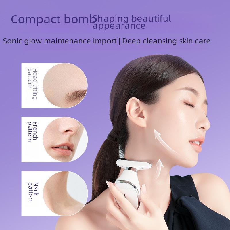 Neck Beauty Device: Anti-Wrinkle Vibration Massager & LED Skin Lifter