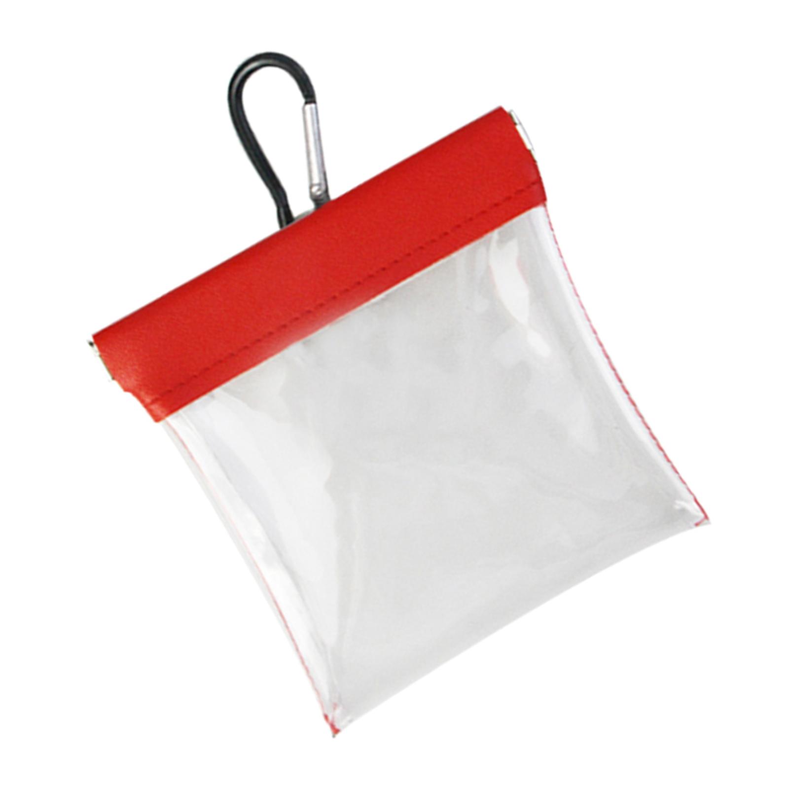 

Golf Tees Pouch Golf Ball Bag With Clip Light Weight Golf Tees Holder Clear Storage Bags Outdoor Sports Golf Supplies красный