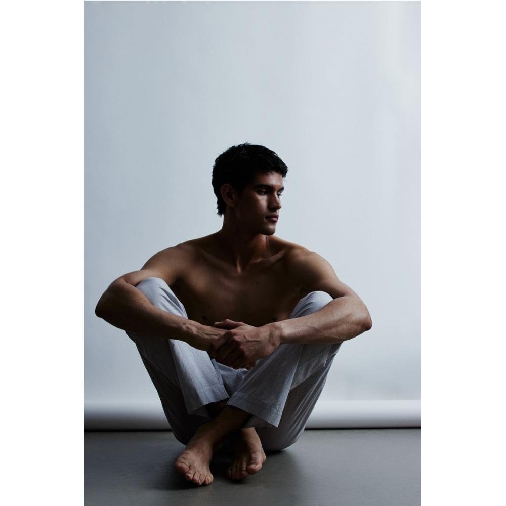 H M Relaxed Fit Poplin Pants wHite cHeck