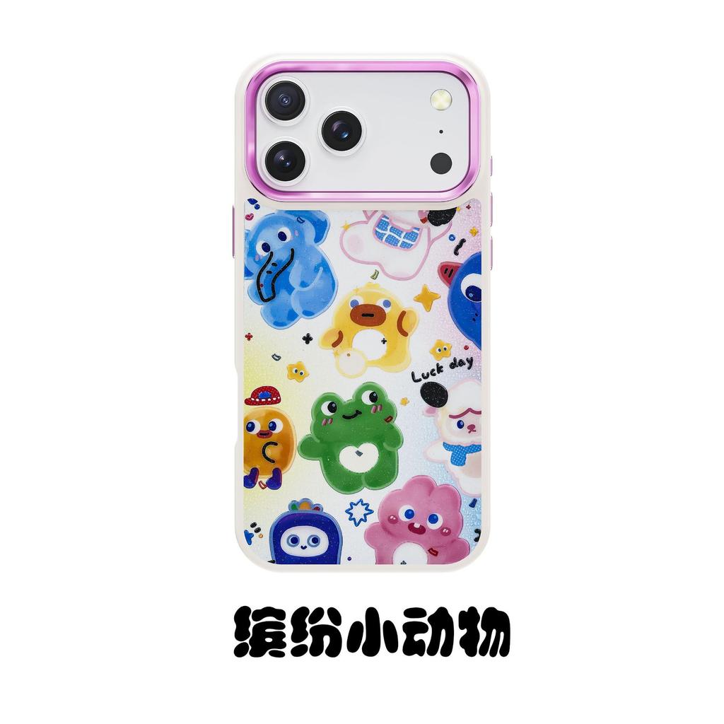 Cartoon is suitable for iPhone15/16 cute mobile phone case to customize Apple 17Pro anti-drop protective case.
