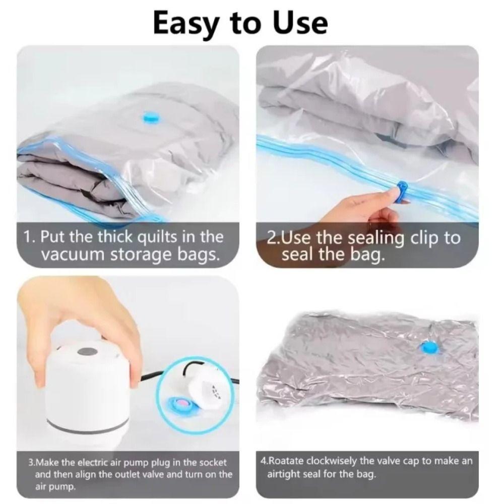 ABS Compressed Bag Electric Pump Space Saving Inflatable Electric Vacuum Bag Pump Powerful Labor Saving Vacuum Bag Pump