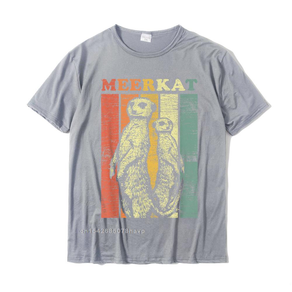 Meerkat TShirt Vintage Retro Style Unisex Hip Hop Fashionable Tops T Shirt Cotton T Shirts Casual