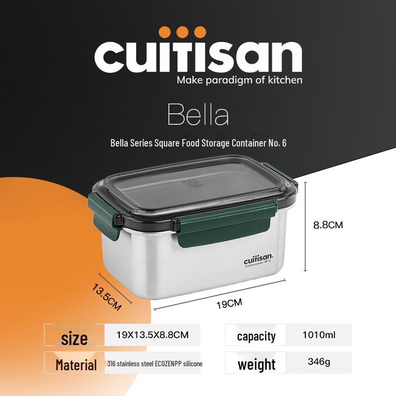 Cuitisan 316 Stainless Steel Microwavable Food Container