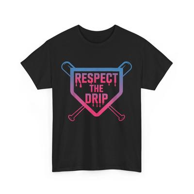 Baseball Respect The Drip Home Plate Drip Ice Cream T-Shirt