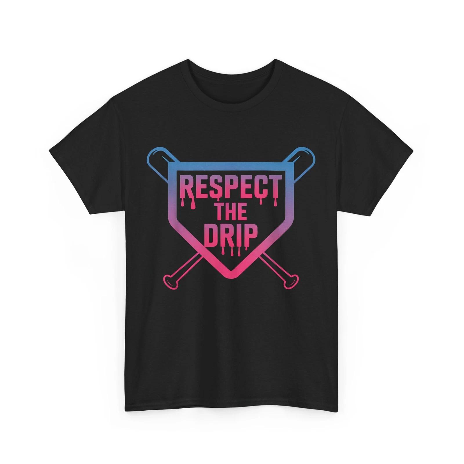 Baseball Respect The Drip Home Plate Drip Ice Cream T-Shirt S