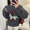 Women Autumn Winter Loose Knitted Sweater Soft Warm Long Sleeve Solid Color Casual Oversized Pullover Daily Streetwear Tops