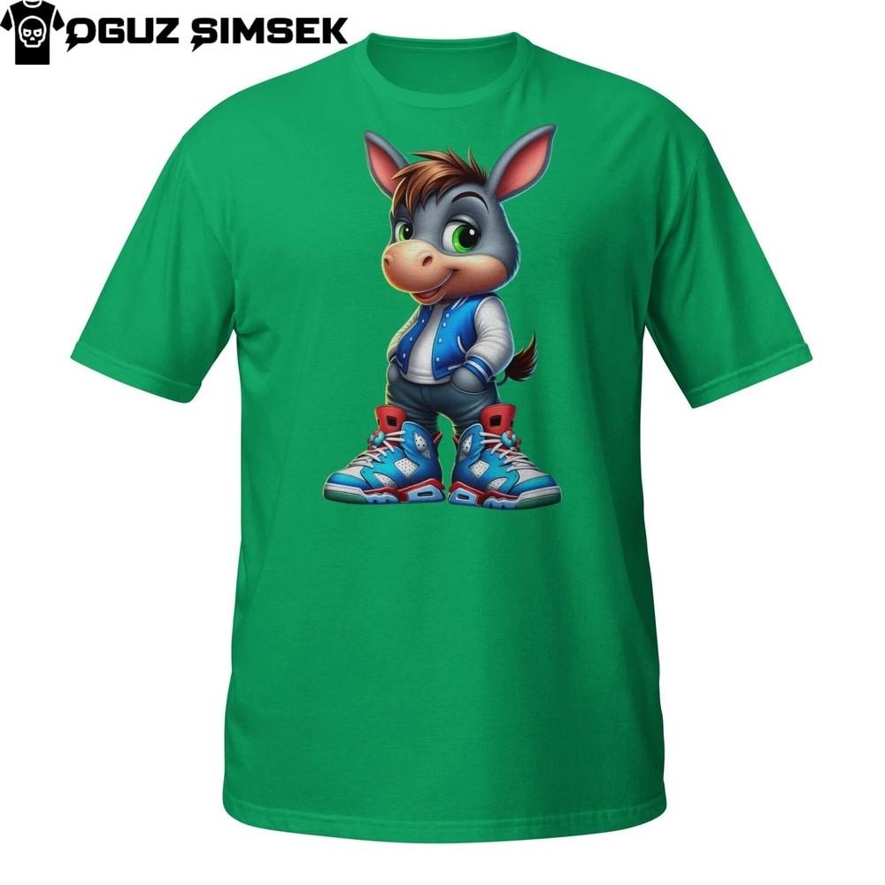 

Playful Donkey Character Shirt – Cool Cartoon Animal Streetwear Graphic XL