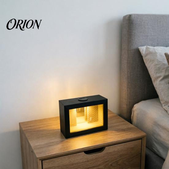 Wooden Matte Black Ornament LED Picture Frame Night Light, Mirror Illusion Infinite Tunnel Tabletop Lamp, Dustproof Gaming Desk Display Case, Dual-Use