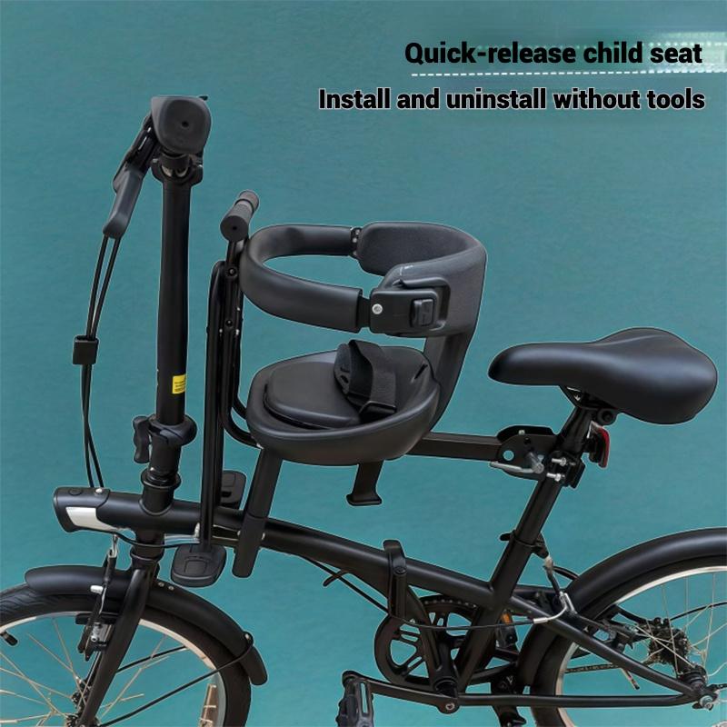 Přední dětská sedačka na kolo s rychloupínáním, sedačka pro dítě na horské kolo, skládací kolo, dámské kolo s ochrannou bariérou