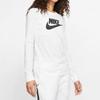 Nike Classic Logo Print Round Neck Long Sleeve T-Shirt Women Tops White BV6172-100