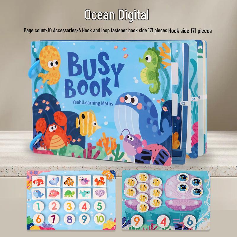 

Quiet Velcro Puzzle Book: Early Education Animal & Letter Toy for Young Children