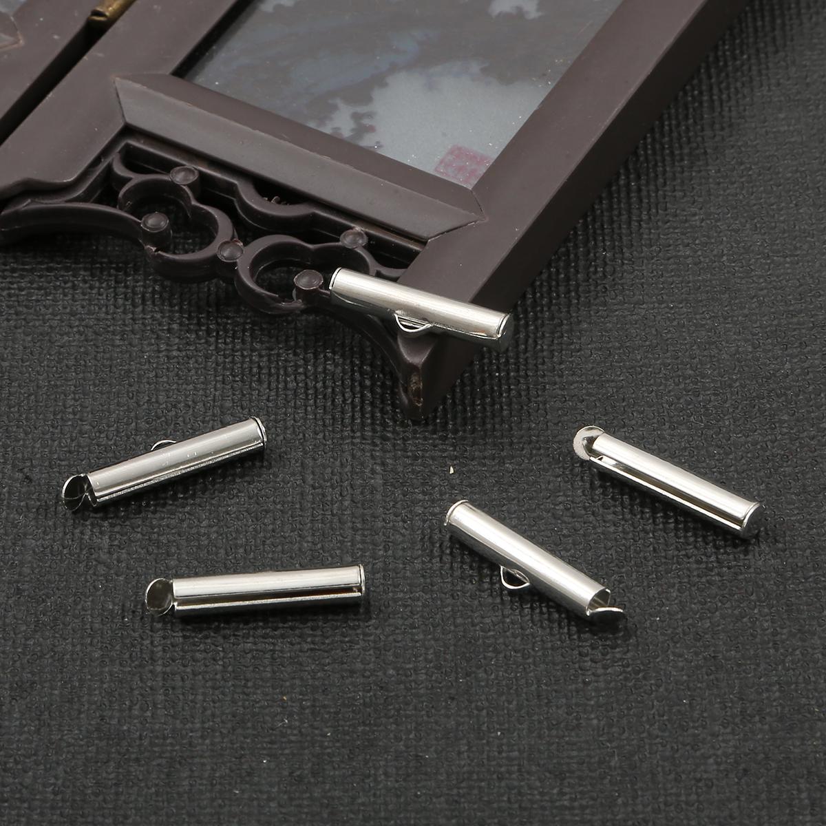 

Новые 30-50 шт., обжимные застежки, колпачки-слайдеры, DIY, разъемы для ожерелья, браслета, ювелирные изделия, фурнитура 20mm 50pcs серебряный