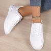 Women's Minimalist Low-Top Sneakers - Lace-Up Round Toe Casual Shoes with Soft & Cushioned Sole for Daily Wear, Hand Washable Outfits