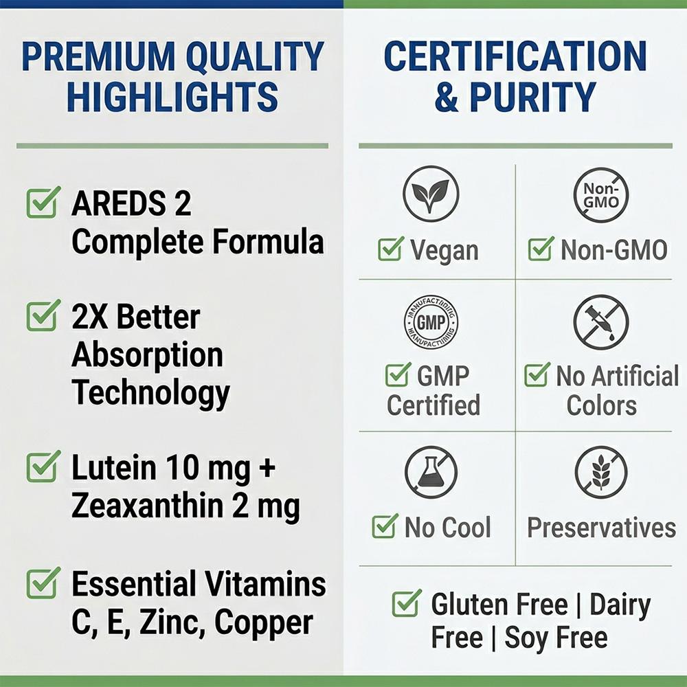 Lutein Dietary Supplement, With Zeaxanthin, Vitamin C, Vitamin E, Zinc, 120 Softgels