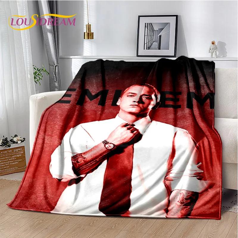 Rapper Eminem Tupac 2pac Hip-Hop Music Rap God Blanket,Soft Throw Blanket for Home Bedroom Bed Sofa Picnic Travel Cover Gift