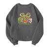 Children's Fashionable Lightweight Long-sleeved Round Neck Pullover With Pockets Printed Pullover