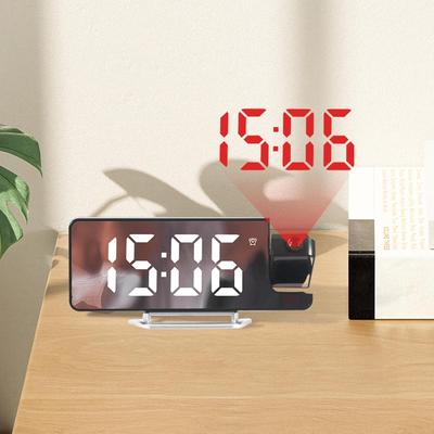 Projection Alarm Clock Multifunction Intelligent Luminous Clock Bedroom Large Screen Digital Clock Celling Projector