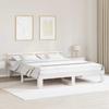 Bed Frame with Headboard White 180 x 200 cm Solid Pine Wood
