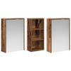 Bathroom Cabinet Set 3 pcs 116 x 16 x 62.5 cm Engineered Wood