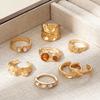 Geometric Fashion Retro Ring Irregular Ring Set for Women