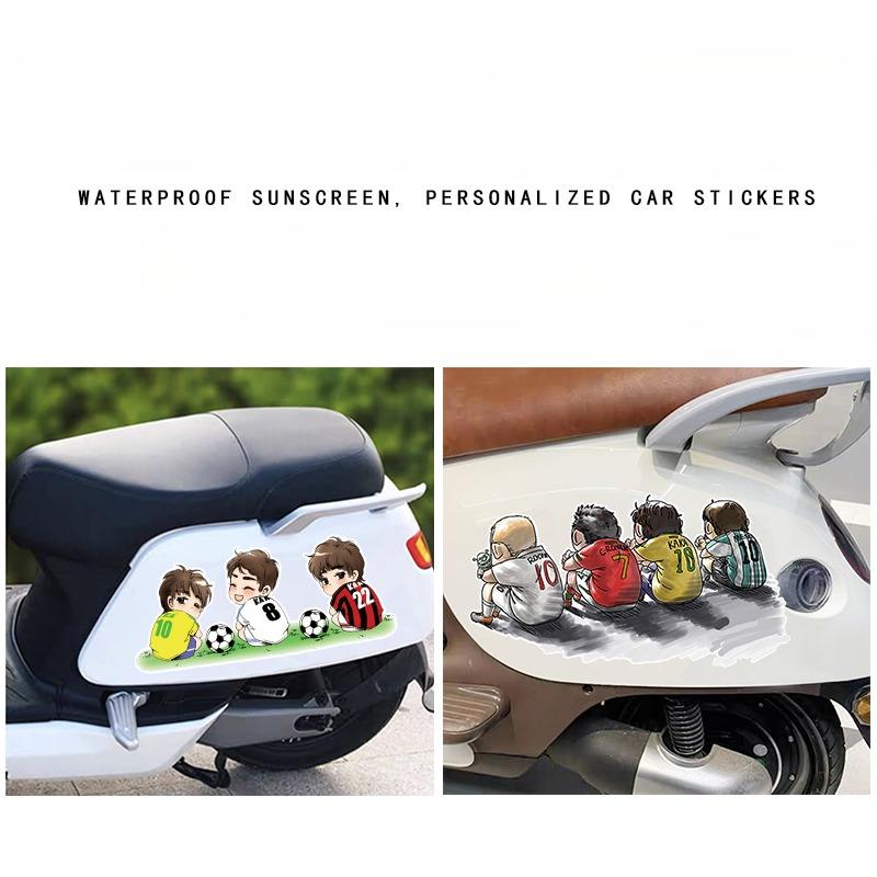 Cartoon Character Car Decals Football Decal Water-Repellent Vinyl Decals For Automobile Hood Bumper Trunk Lid Decor Car Accessories