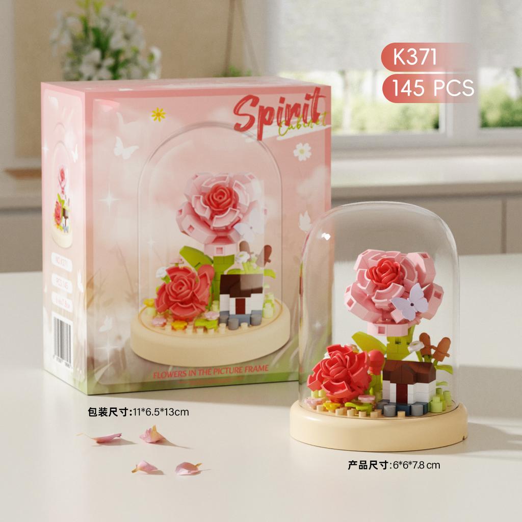 Flowers Sakura Tree Moc Building Blocks for Adults Party Gifts Cherry Blossom Assembly Model Building Toys Home Decoration Girls