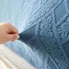 Elastic Jacquard Bedhead Cover Dustproof All-inclusive Bedside Protector Non-slip Solid Color Headboard Cover Home