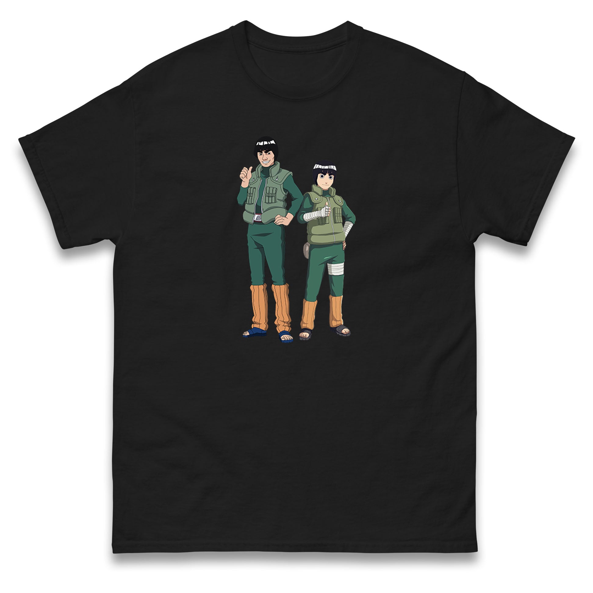 Might Guy & Rock Lee Mens T Shirt Womens Tops Tees Naruto Shippuden Top L