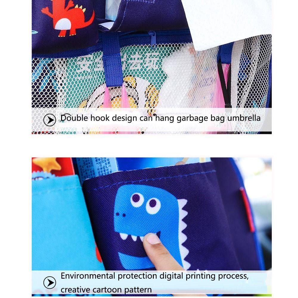 Cartoon Car Seat Back Storage Bag Multi-functional Auto Seat Organizer Car Interior Accessories