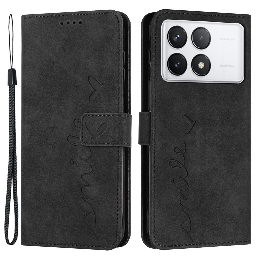 For Xiaomi Redmi K70E 5G/Poco X6 Pro 5G Wallet Cover Magnetic Skin-touch PU Leather+TPU Phone Case