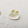 Ocean Style Four-Leaf Clover Opal Earrings for Beach Girls