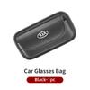 For KIA Car Sunshade Glasses Case Sun Visor Plate Organizer Bag Accessories Ceed Sportage Rio K5 K2 Optima Cerato Proceed Venga