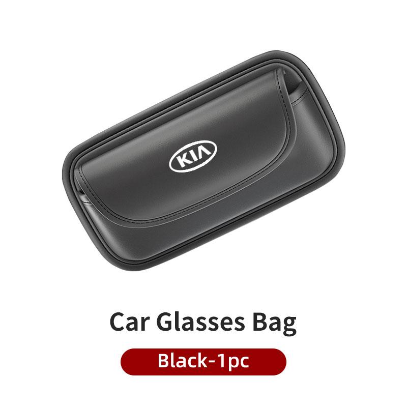 For KIA Car Sunshade Glasses Case Sun Visor Plate Organizer Bag Accessories Ceed Sportage Rio K5 K2 Optima Cerato Proceed Venga