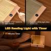 Reading Lamp Book Light Rechargeable Clear LED Flat Reading Light Dimmable Panel Plate Lamp 3 Colors Timer Full Page Light