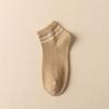 Men Spring and Summer New Two Bar Simple Sports Cotton Breathable Sweat Absorbing Short Tube Socks