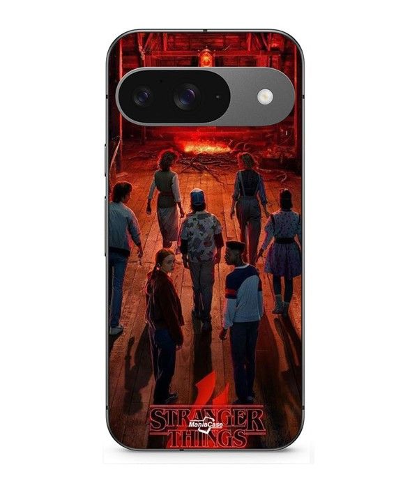 Coque - MANIACASE - Google Pixel 9 - Souple - Noir - Stranger Things saison 4