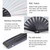 Holographic Folding Fan Pvc Glitter Laser Taiji Fan Dancing Clap Fan For Kung Fu Concerts And Rave Parties Colorful Accessory