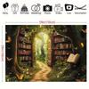 2D Whimsical Book & Butterfly Forest Photography Background