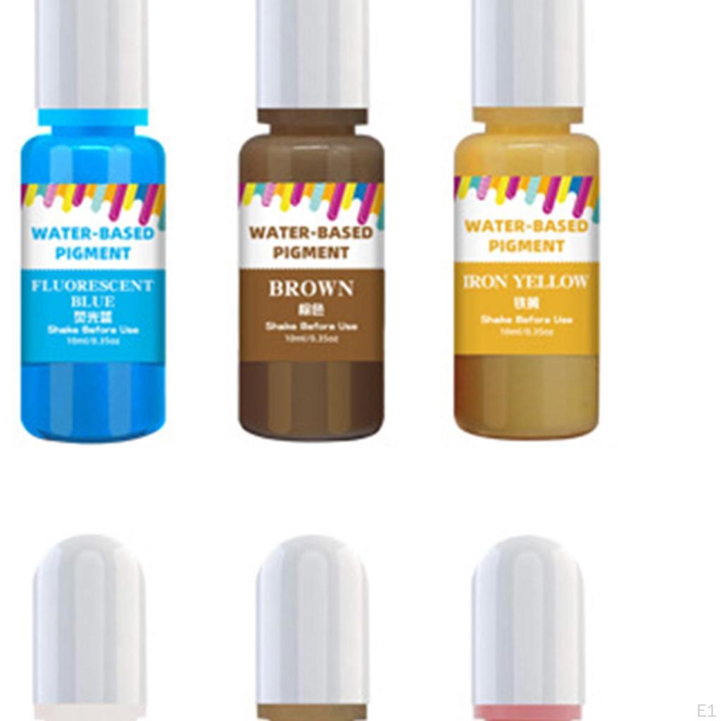 24 Water Based Pigment 10ml Versatile Odorless DIY Supplies Liquid Dye for Cement Wooden Ceramic