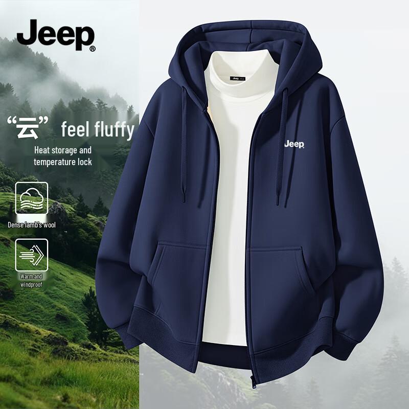 JEEP Men s Heavyweight Lamb Fleece Hooded Pullover Hoodie 2XL